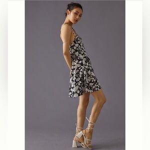 Anthropologie NWT Sheer Mini Dress Size M.